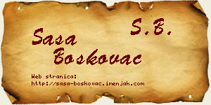Saša Boškovac vizit kartica